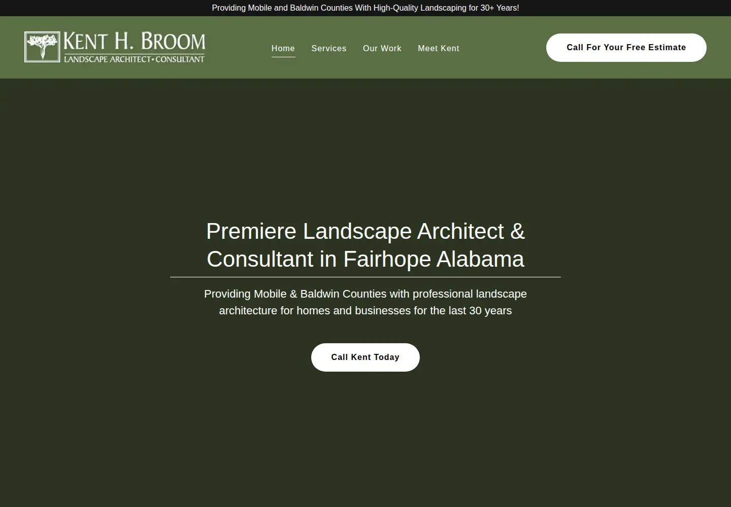 Screenshot of kentbroom.com
