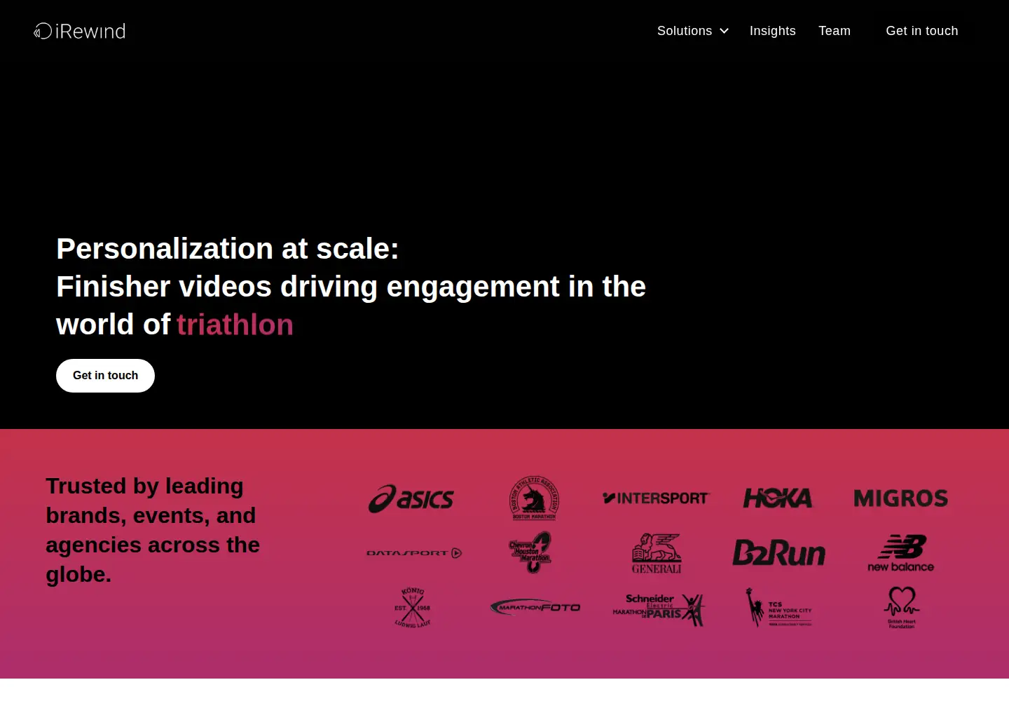 Captured homepage of irewind.com in the current scan