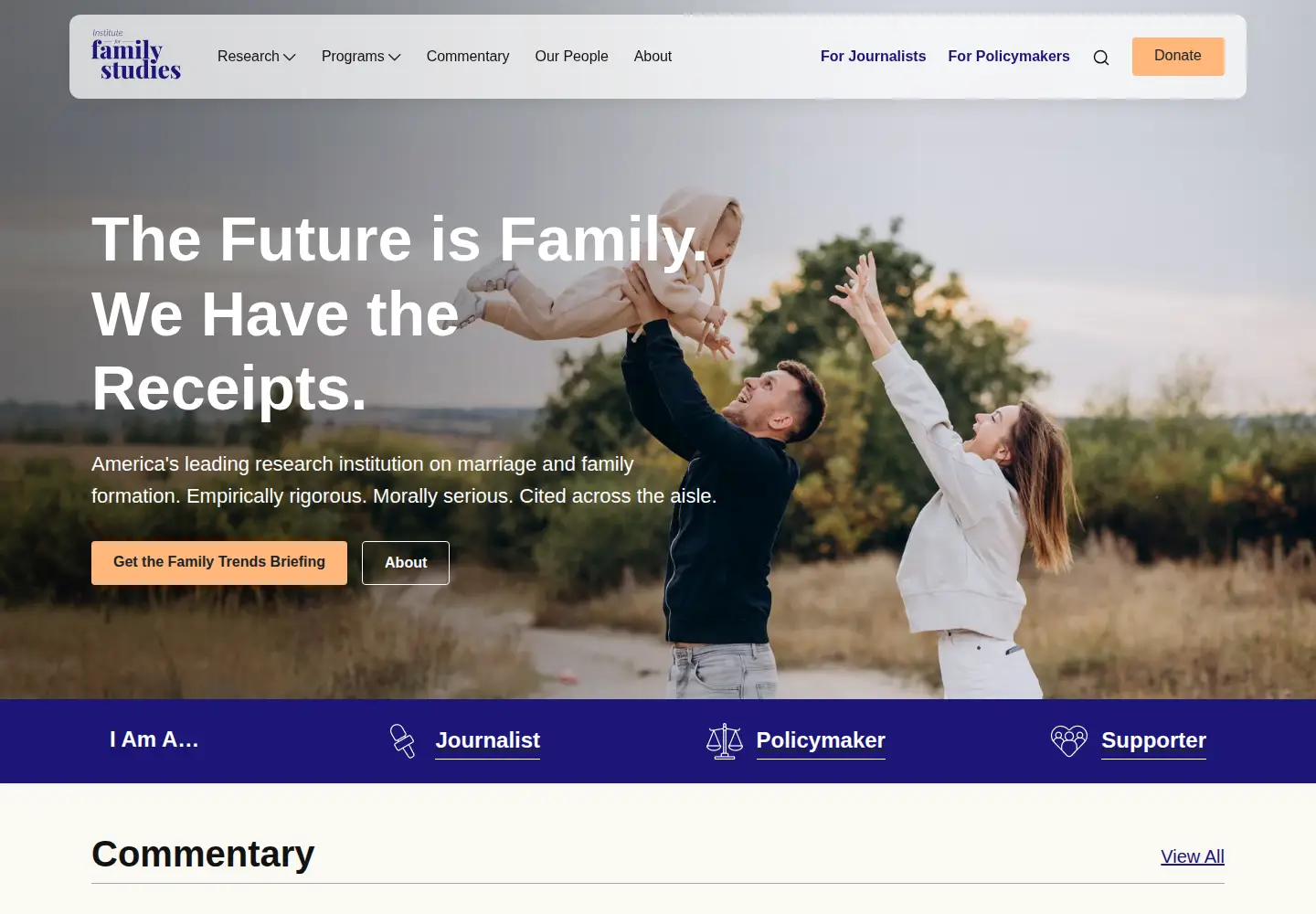 Screenshot of ifstudies.org