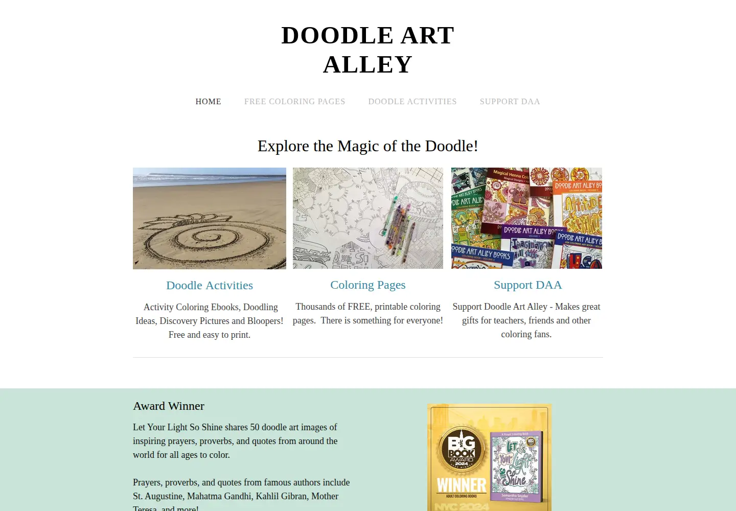 Screenshot of doodle-art-alley.com