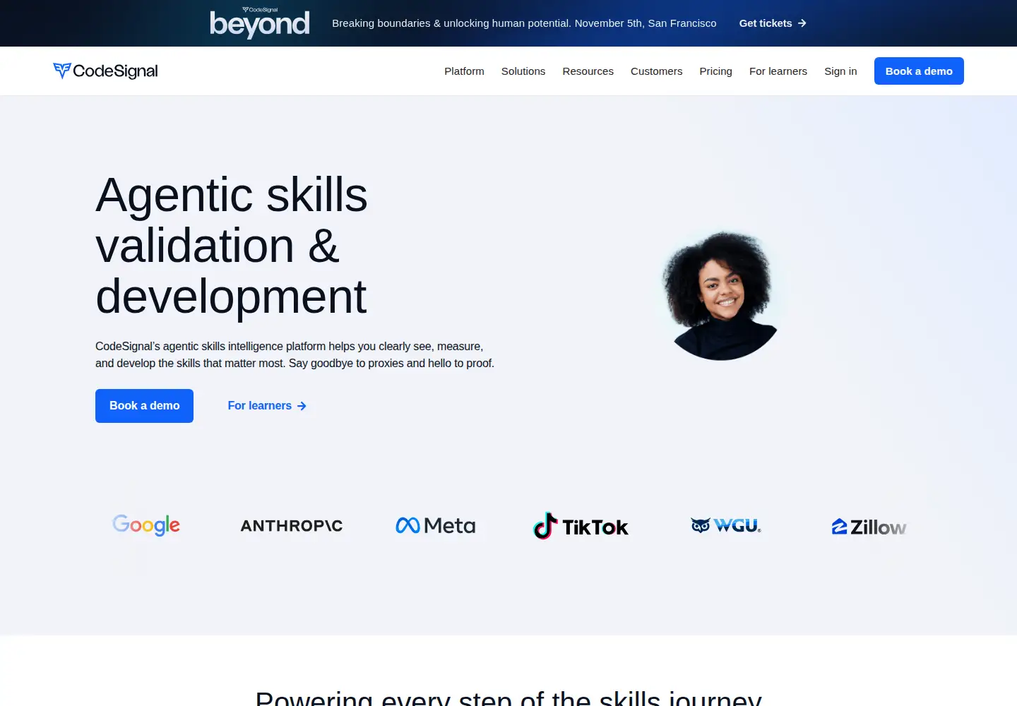 Screenshot of codesignal.com