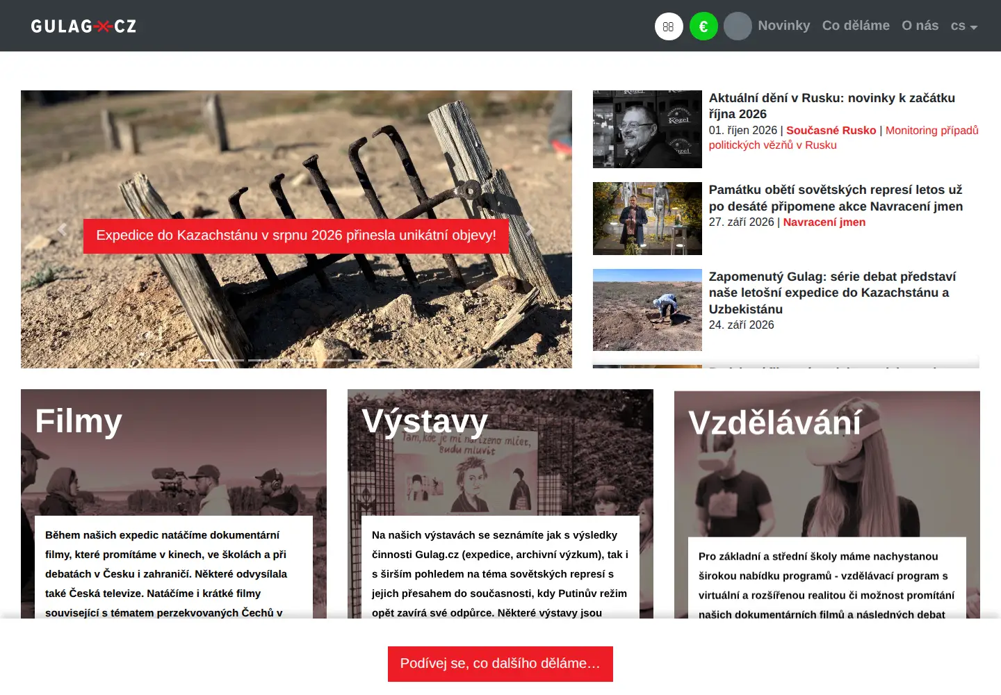 Screenshot of gulag.cz