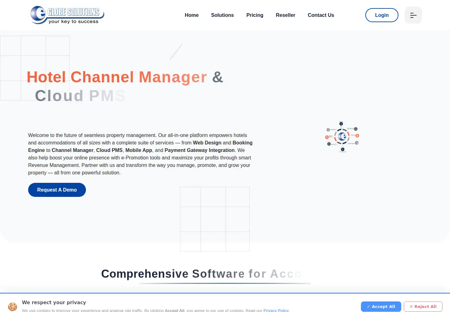 Captured homepage of eglobe-solutions.com in the current scan