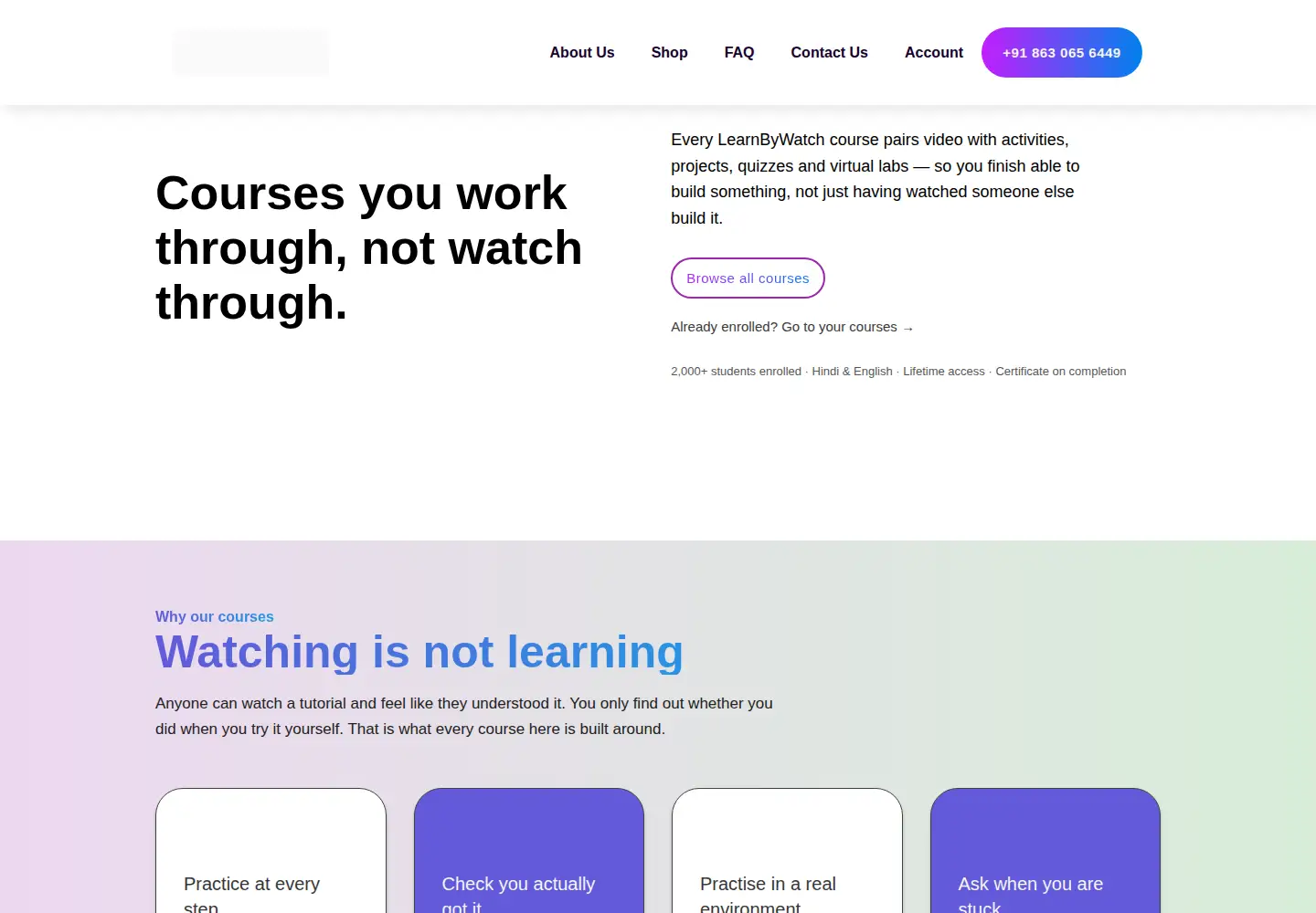 Screenshot of learnbywatch.com