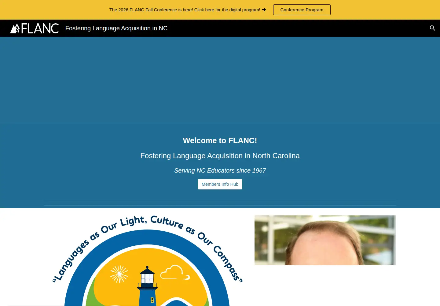 Captured homepage of flanc.org in the current scan