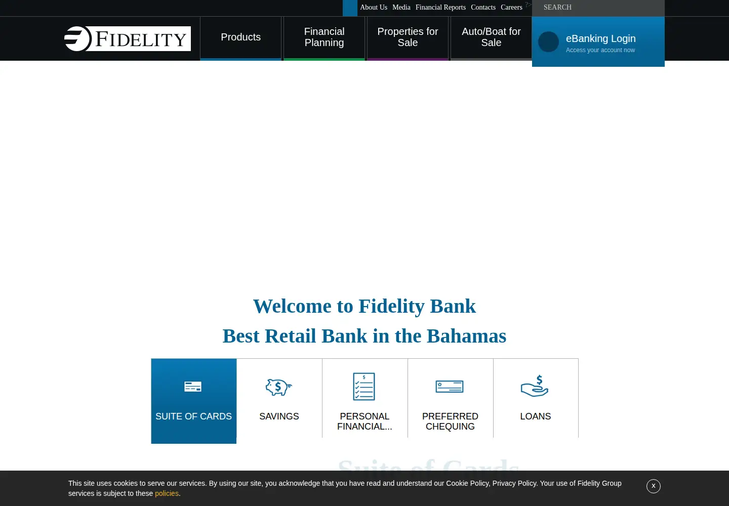 Captured homepage of fidelitygroup.com in the current scan