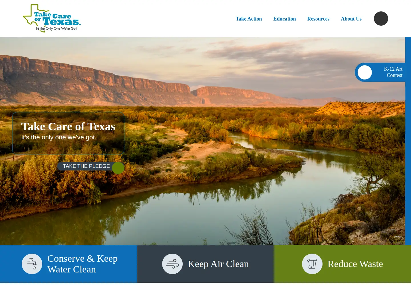 Screenshot of takecareoftexas.org