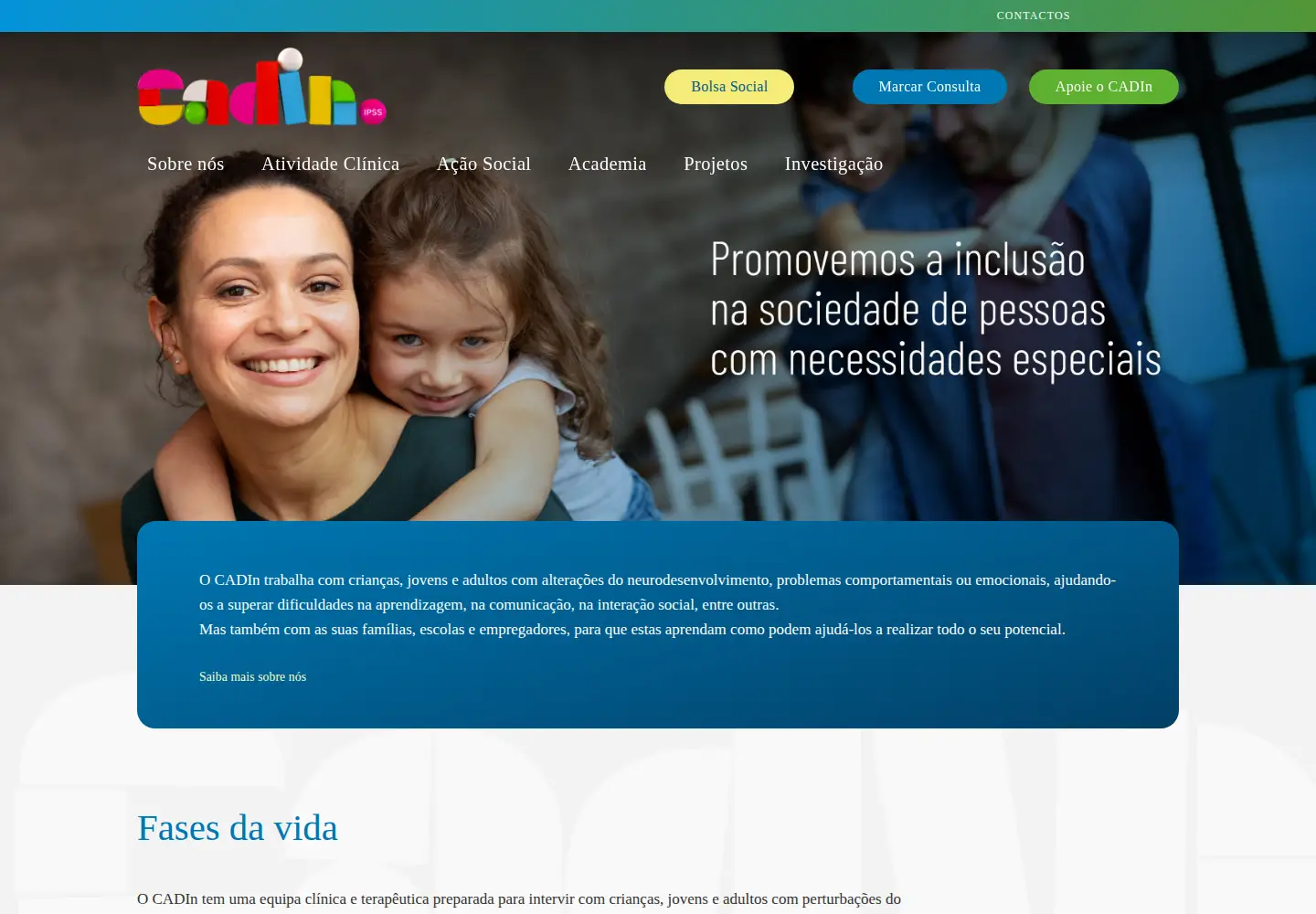 Captured homepage of cadin.net in the current scan