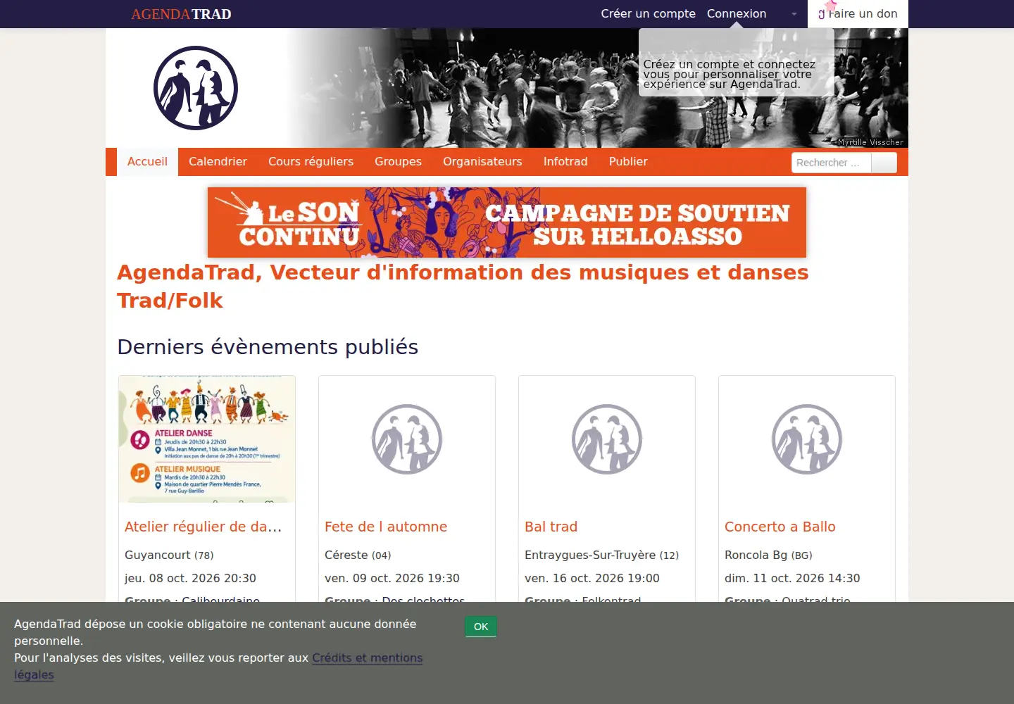 Screenshot of agendatrad.org