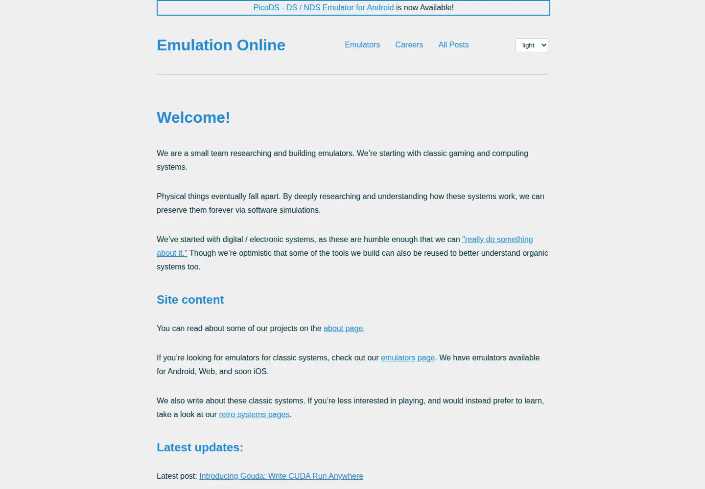 Screenshot of emulationonline.com