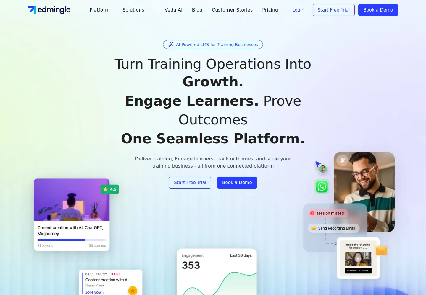 Screenshot of edmingle.com