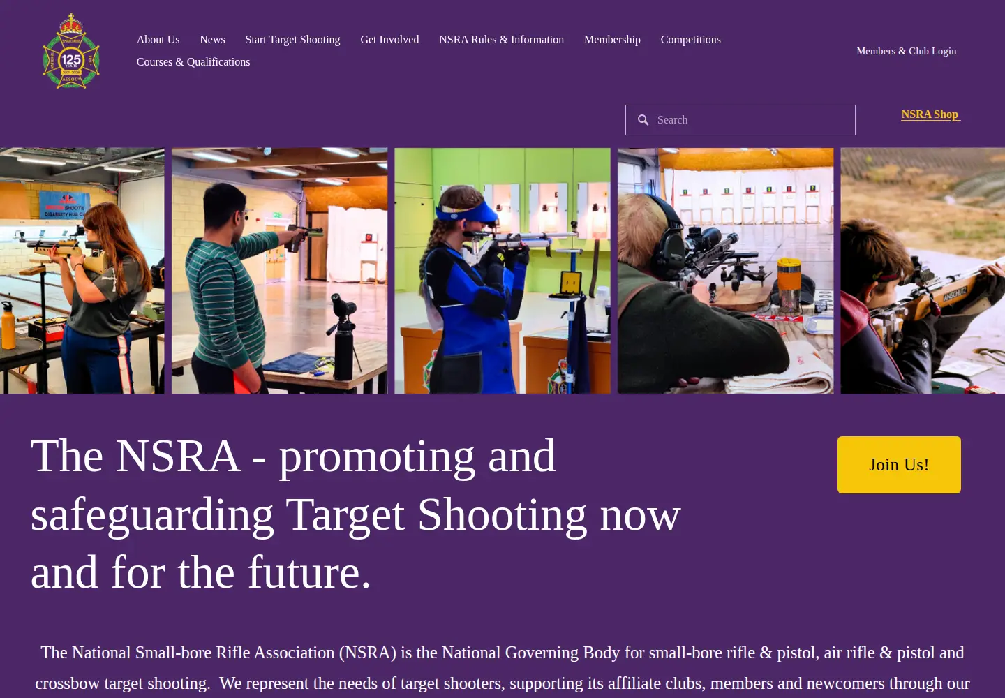 Screenshot of nsra.co.uk