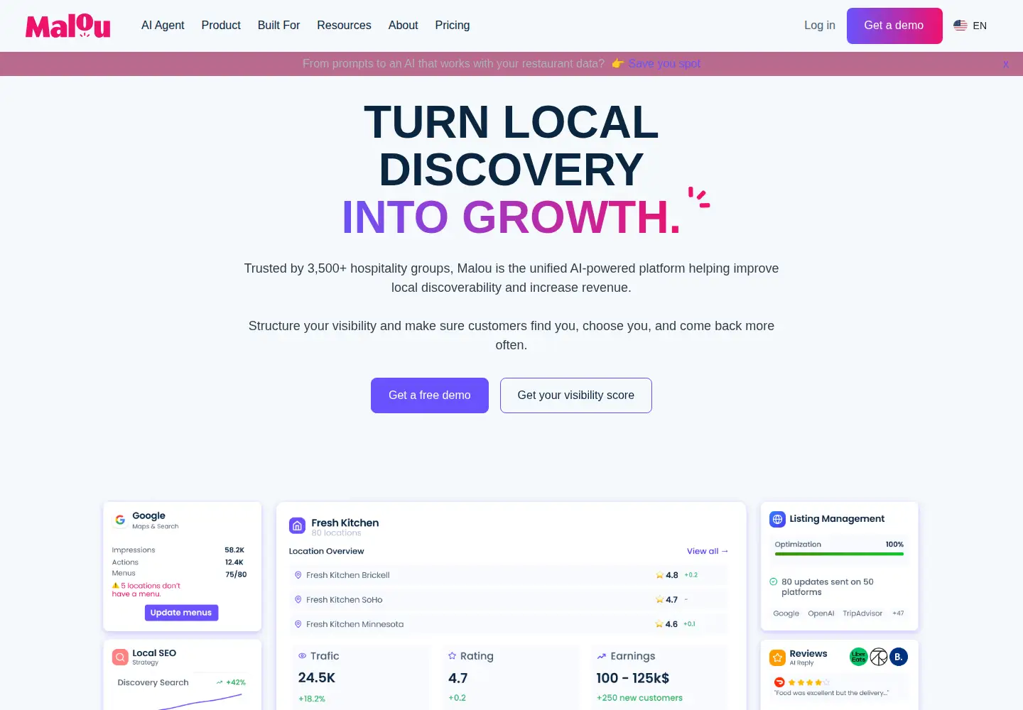 Screenshot of malou.io