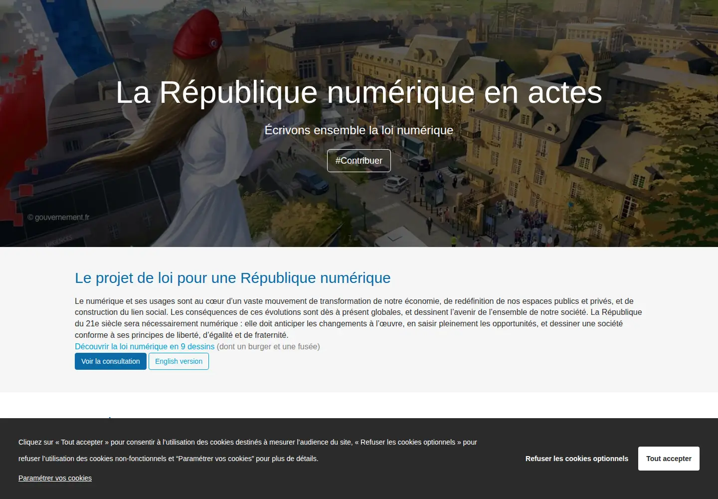 Screenshot of republique-numerique.fr