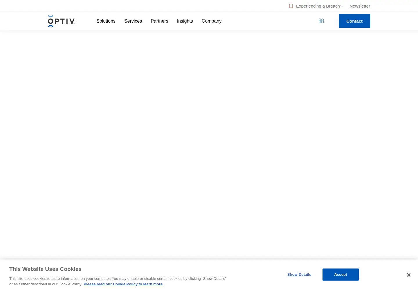 Screenshot of optiv.com
