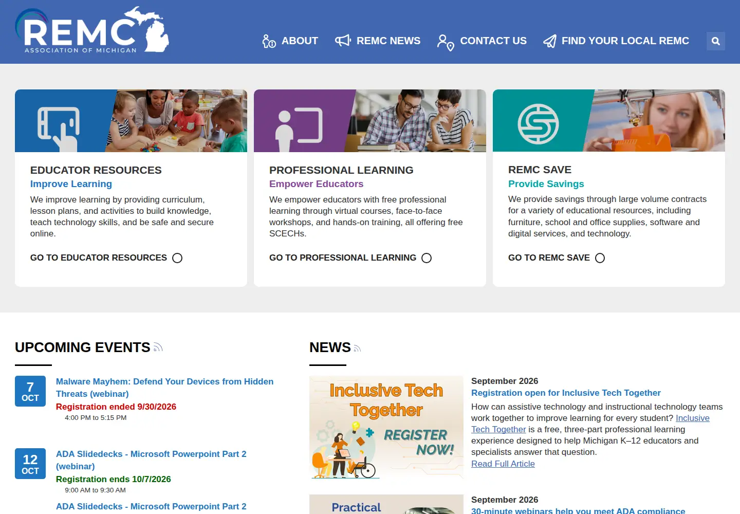 Screenshot of remc.org