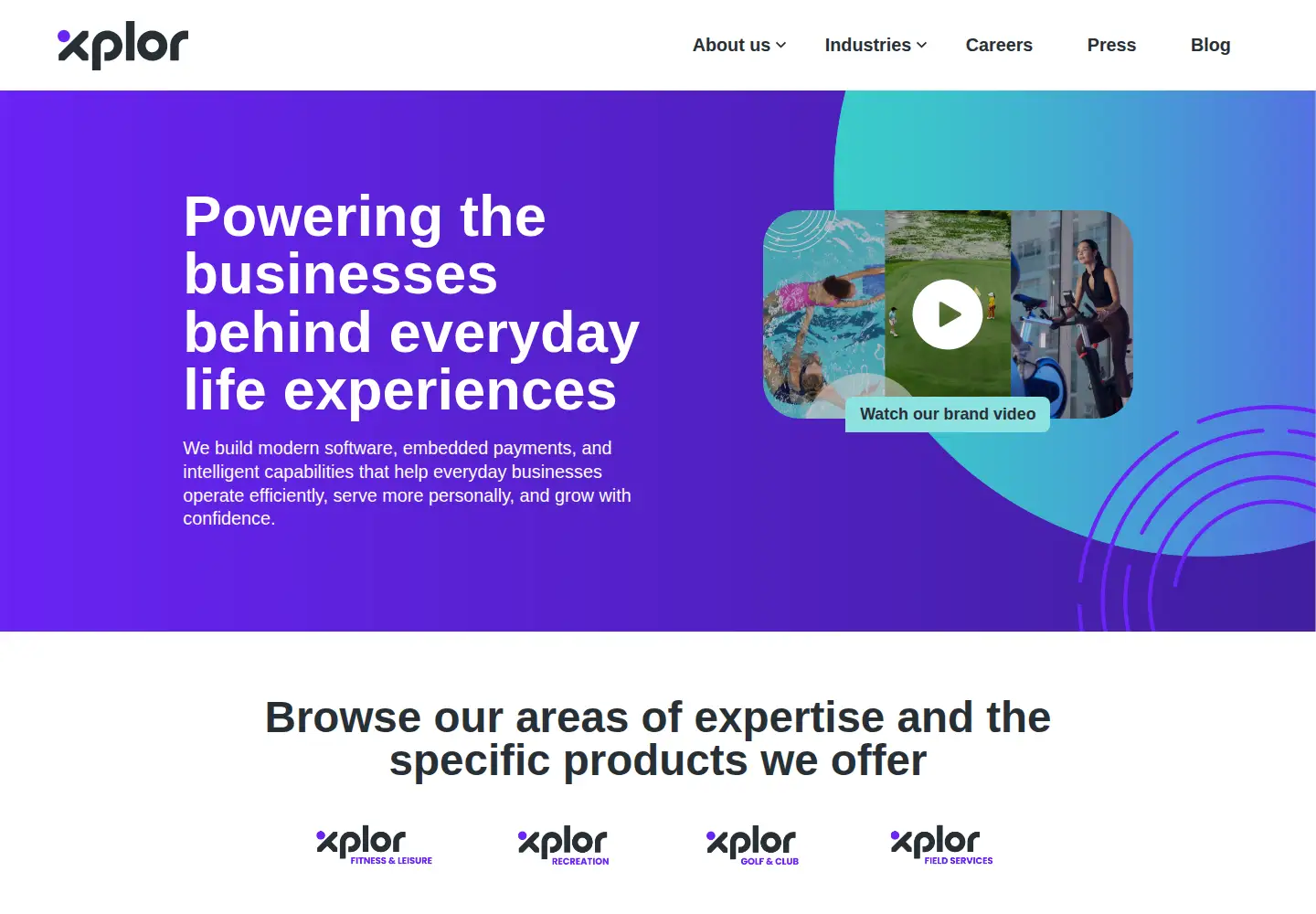 Captured homepage of xplortechnologies.com in the current scan