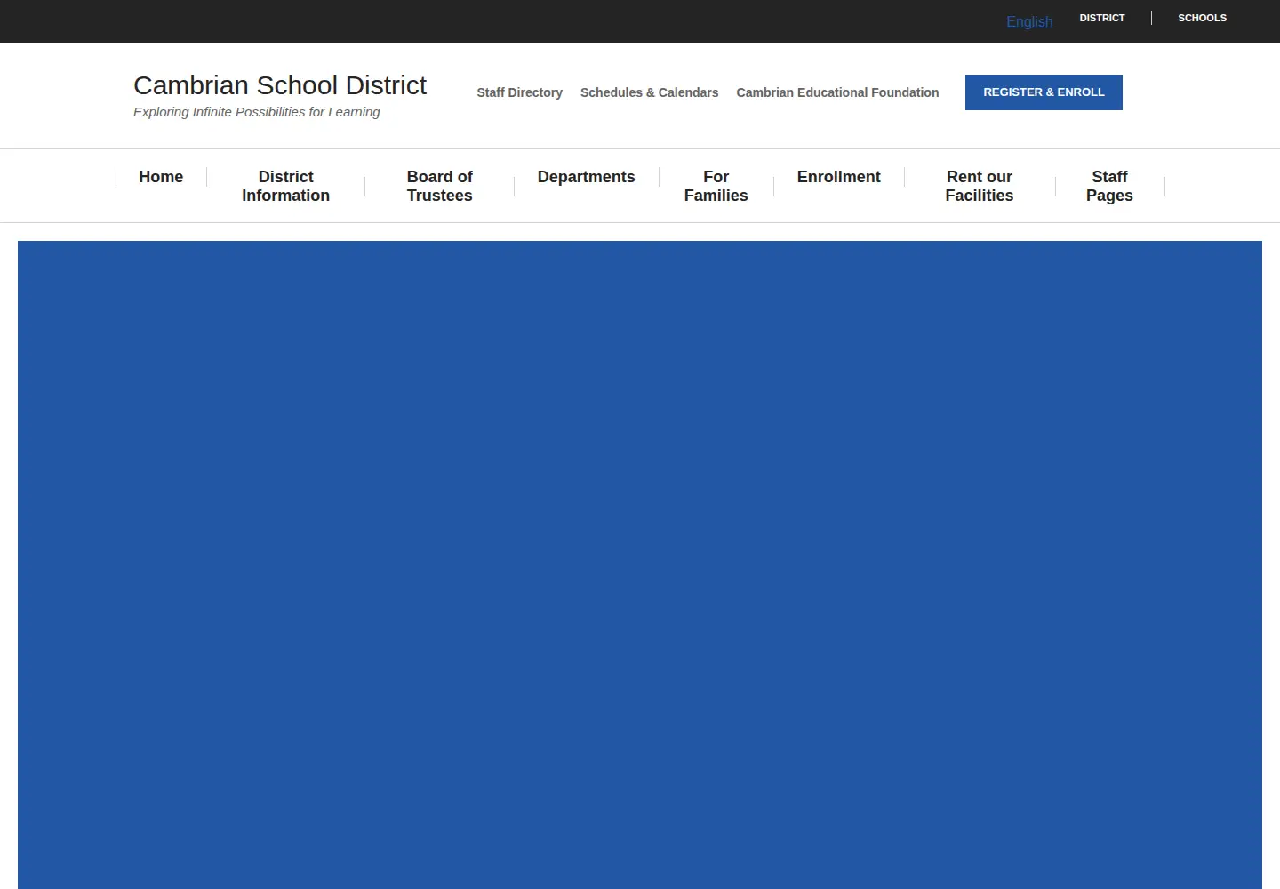 Screenshot of cambriansd.org