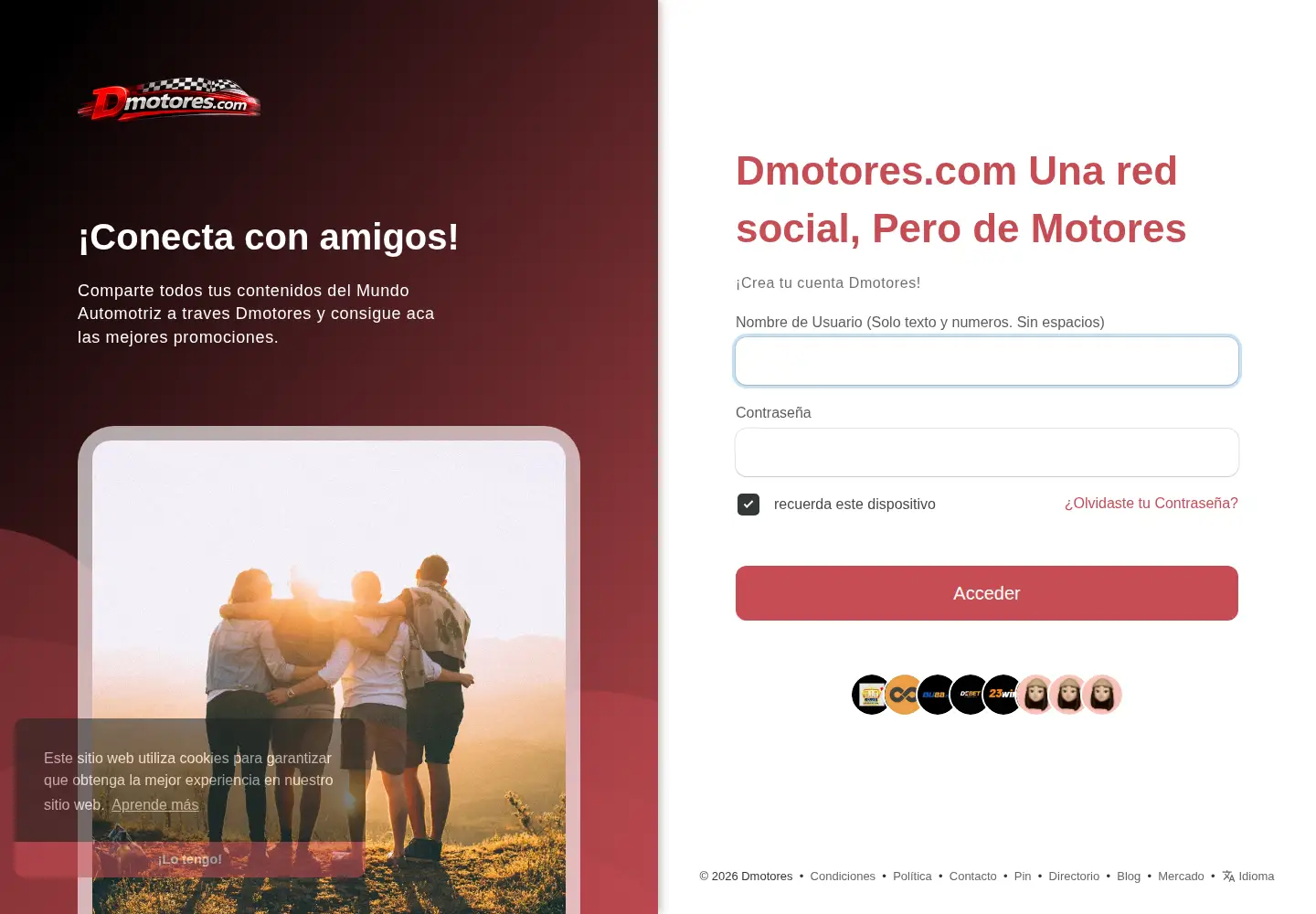 Captured homepage of dmotores.com in the current scan
