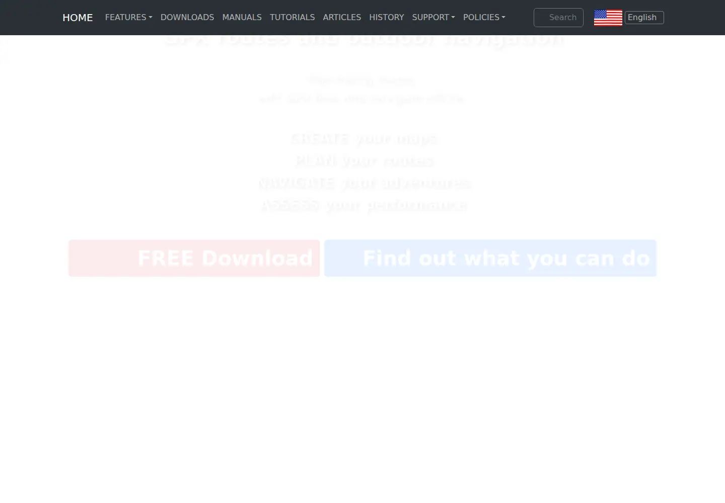 Captured homepage of okmap.org in the current scan