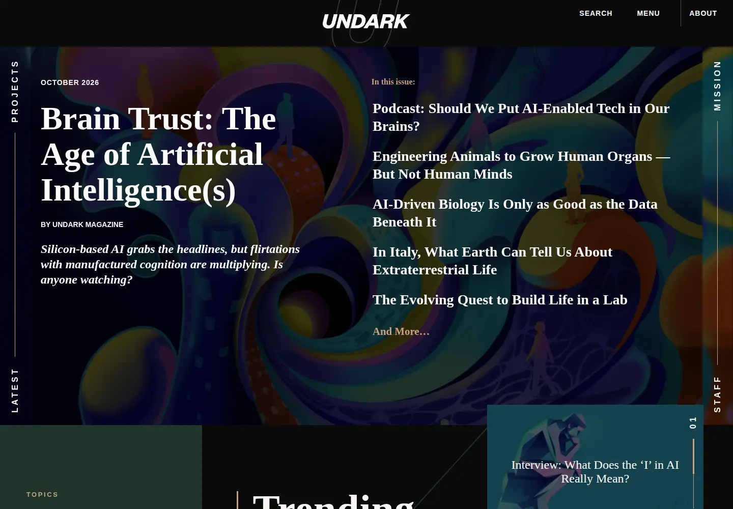 Screenshot of undark.org