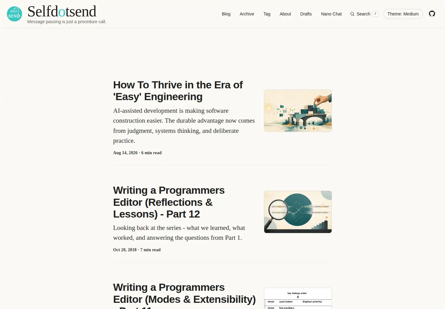 Captured homepage of selfdotsend.com in the current scan