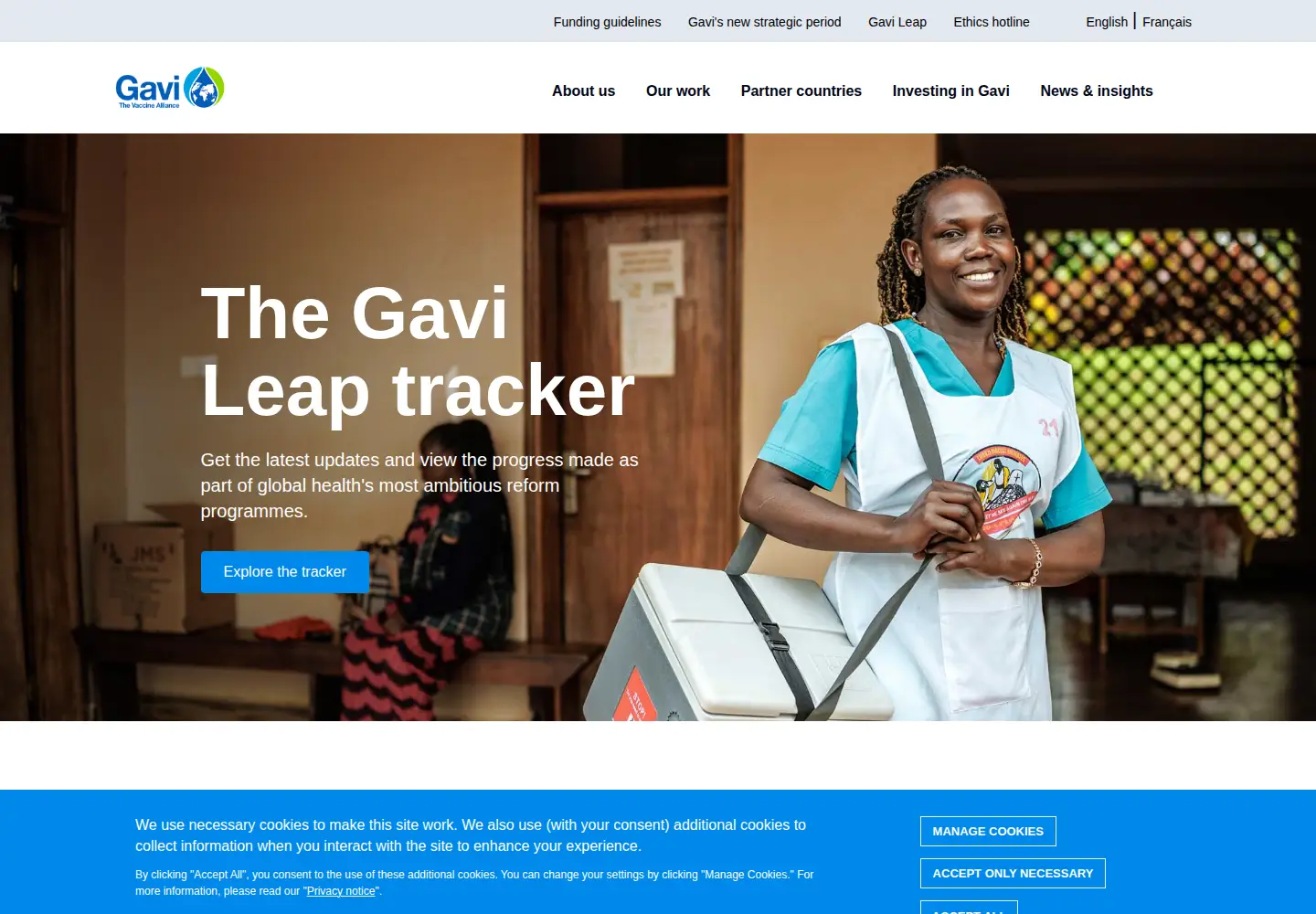 Screenshot of gavi.org