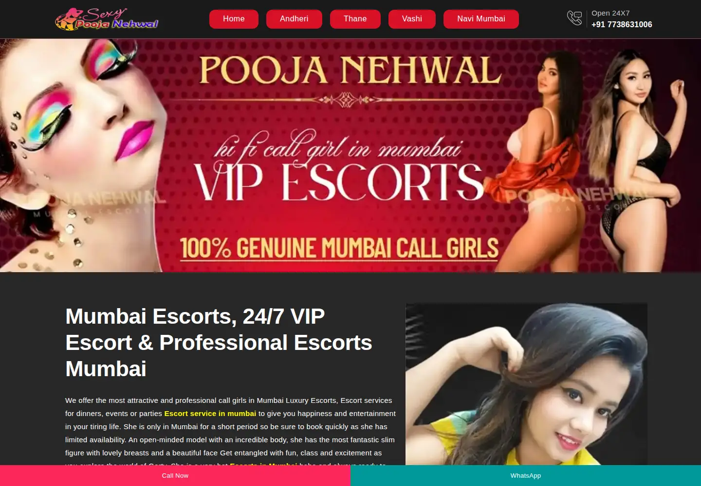 Captured homepage of poojanehwal.com in the current scan
