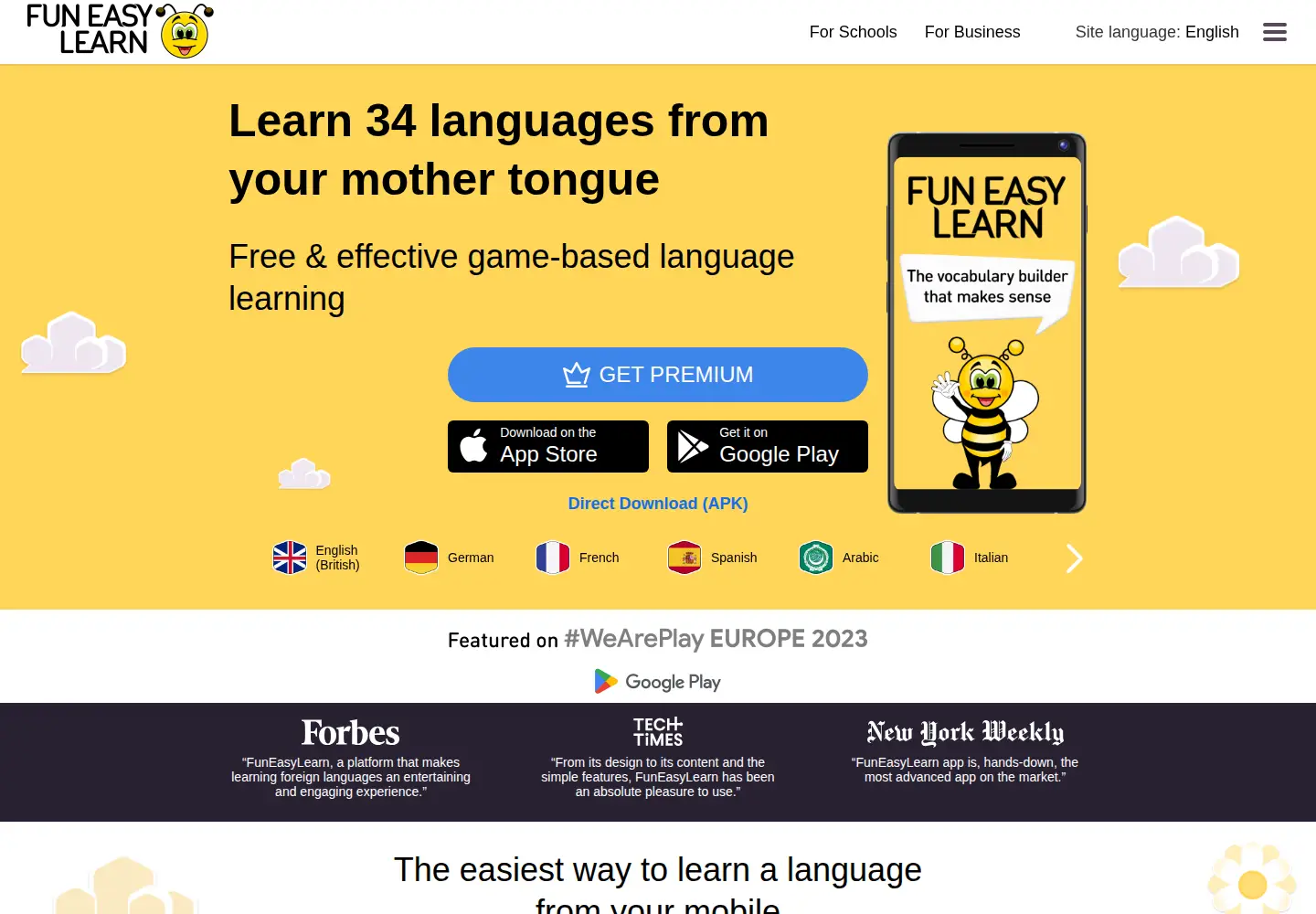 Captured homepage of funeasylearn.com in the current scan