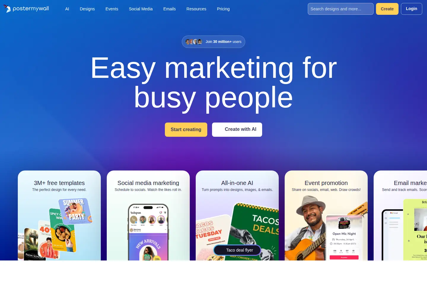 Screenshot of postermywall.com