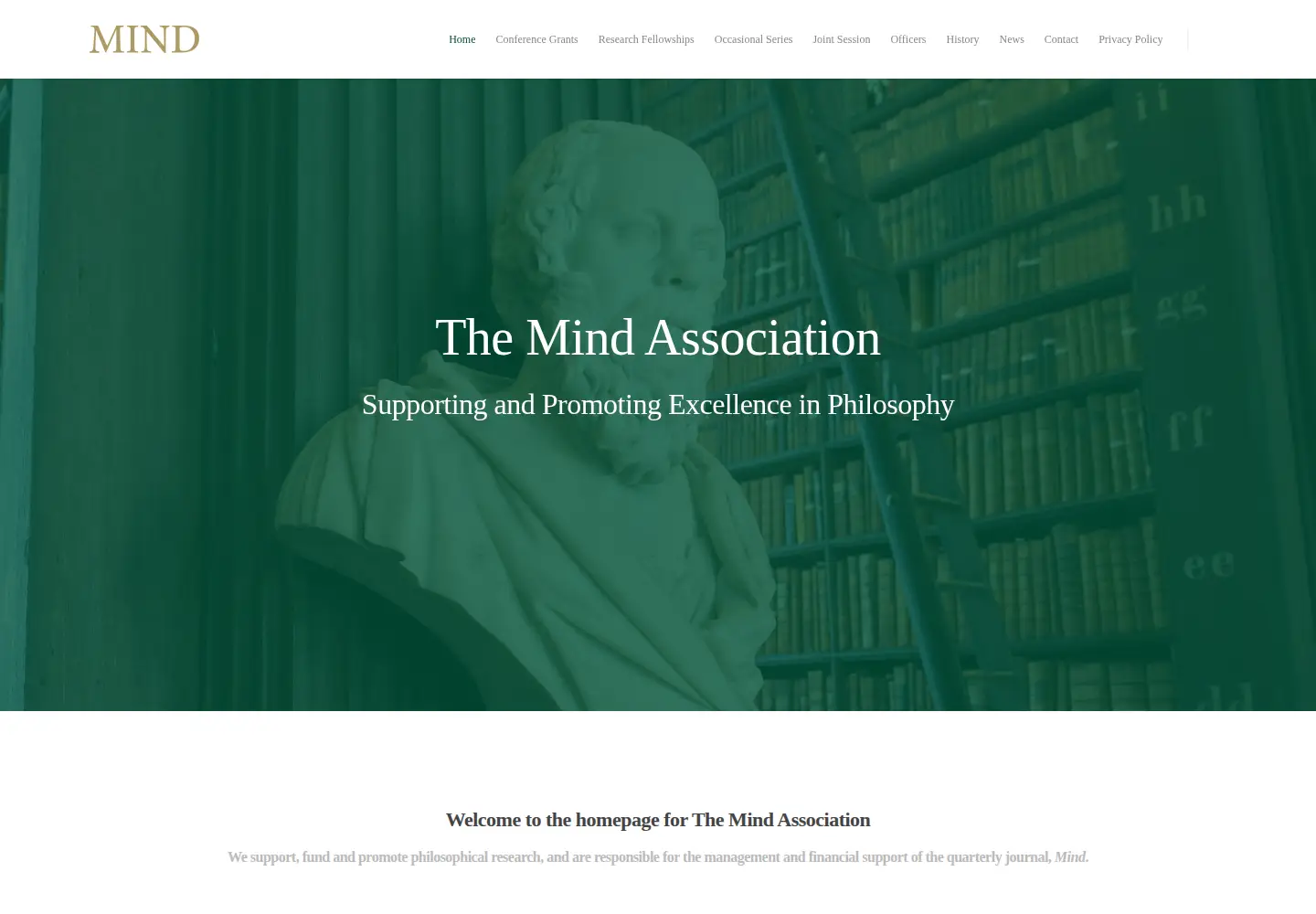 Captured homepage of mindassociation.org in the current scan