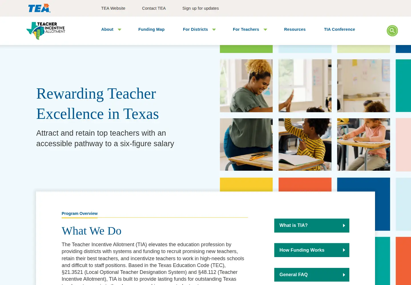 Screenshot of tiatexas.org