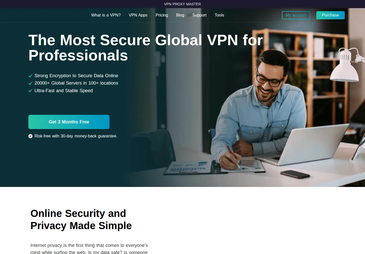 Screenshot of vpnproxymaster.com