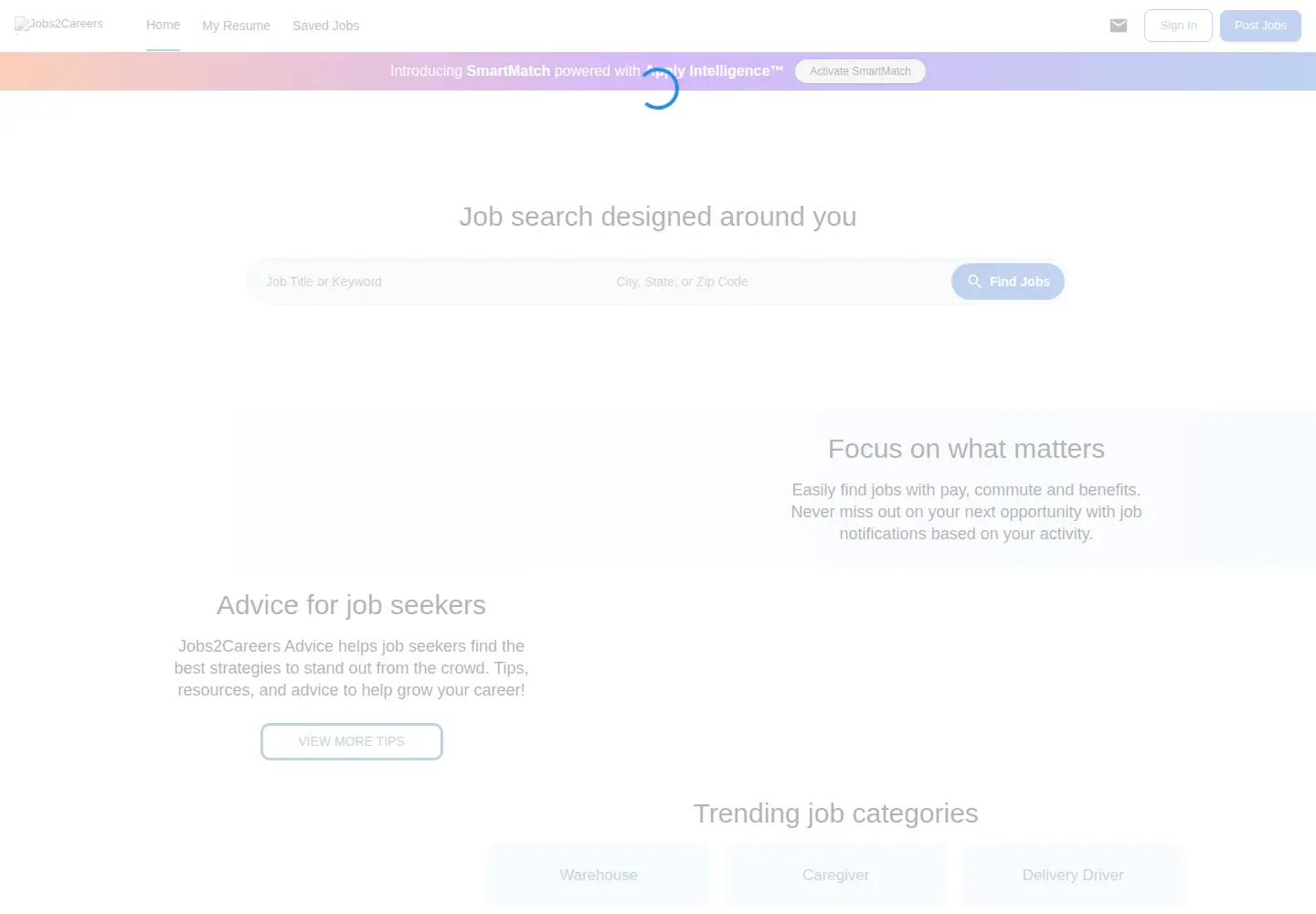 Screenshot of jobs2careers.com
