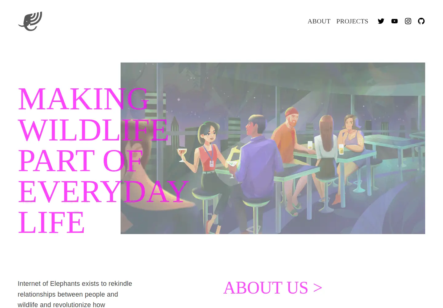 Screenshot of internetofelephants.com