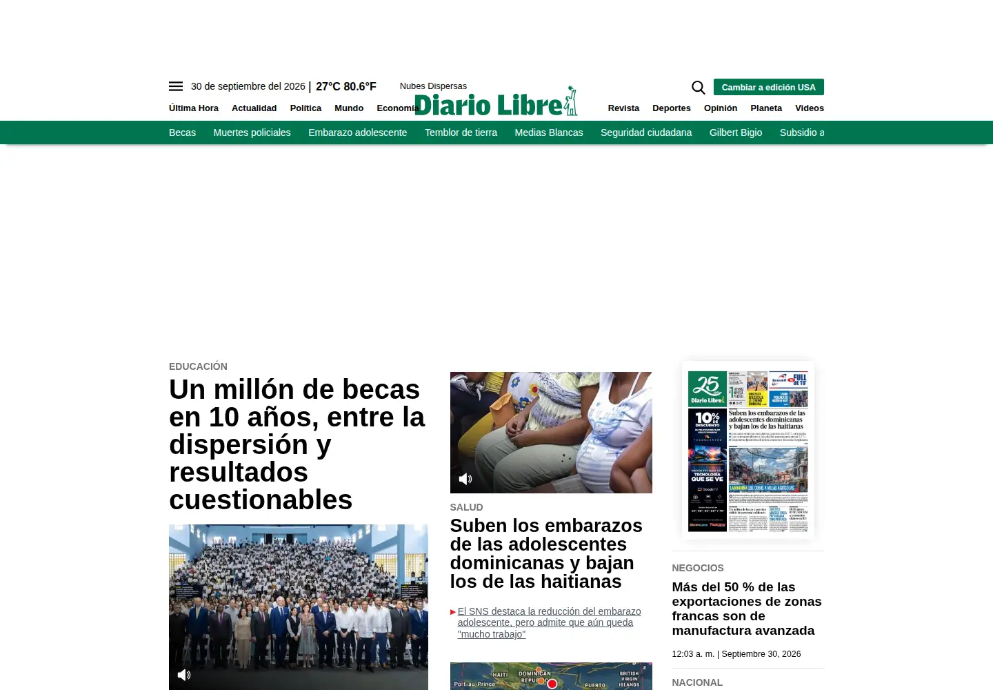 Screenshot of diariolibre.com