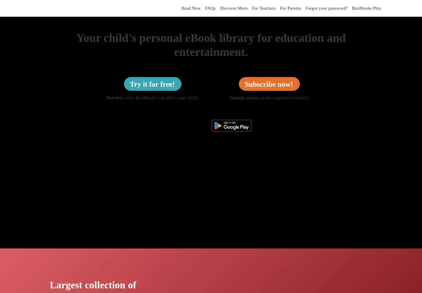 Screenshot of buribooks.com