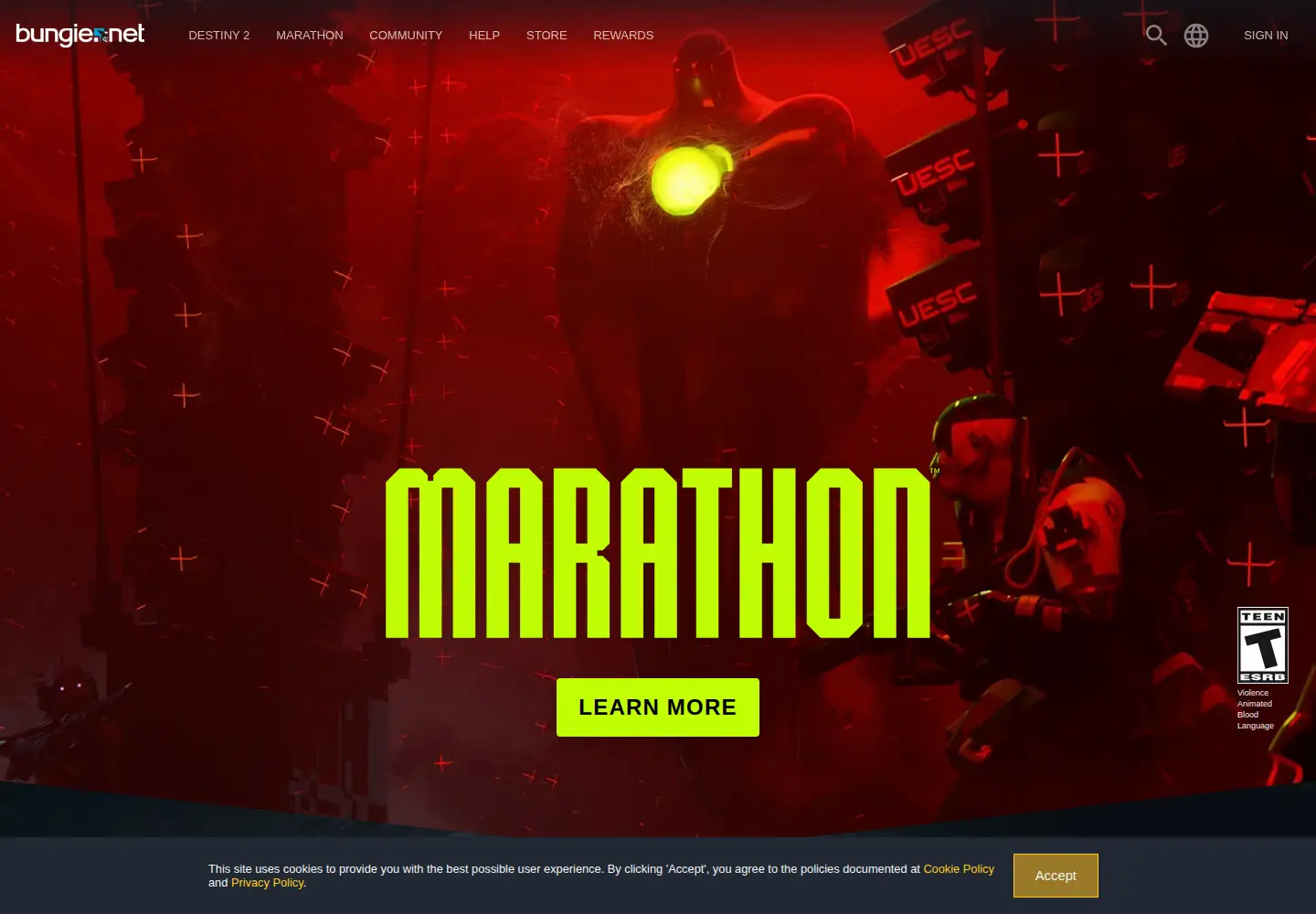 Screenshot of bungie.net