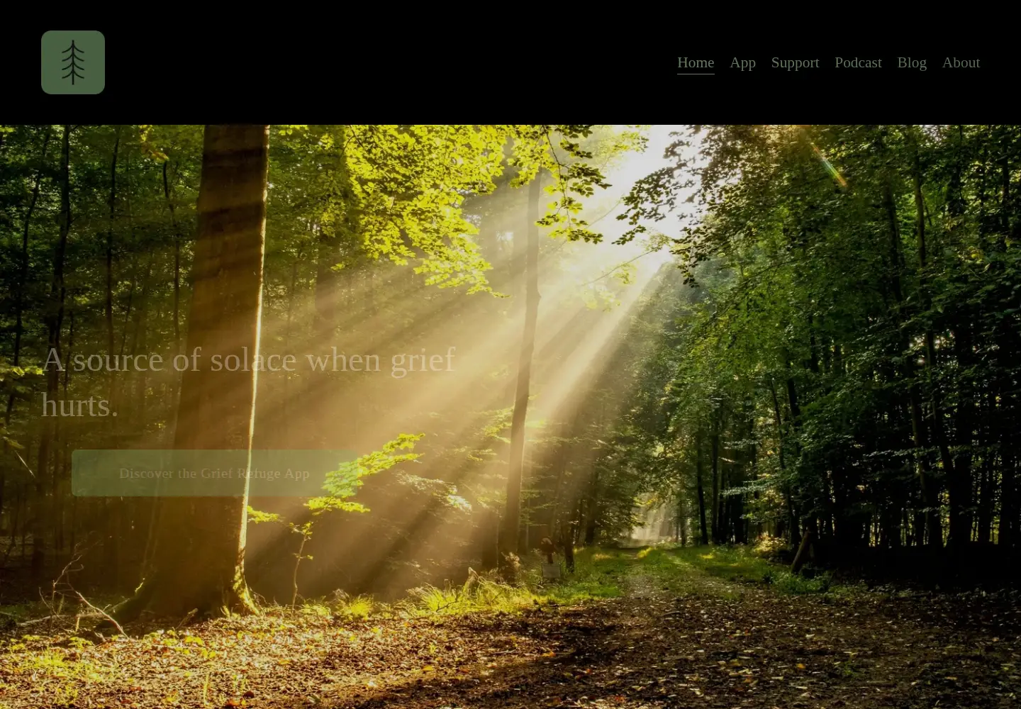 Screenshot of griefrefuge.com