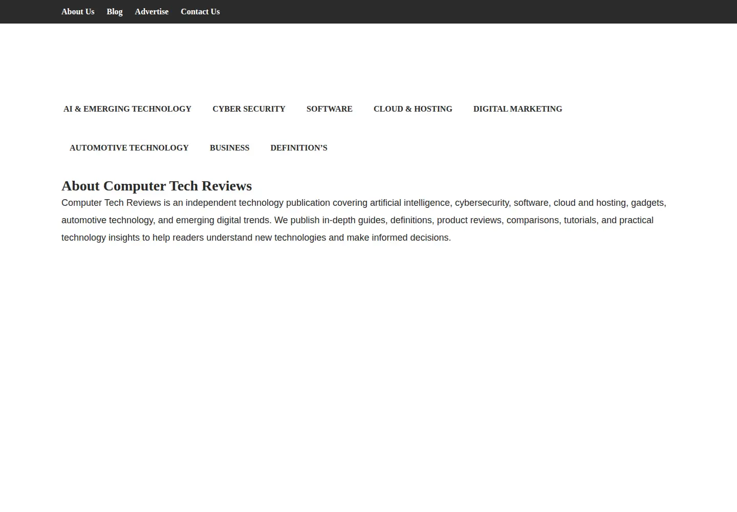 Screenshot of computertechreviews.com