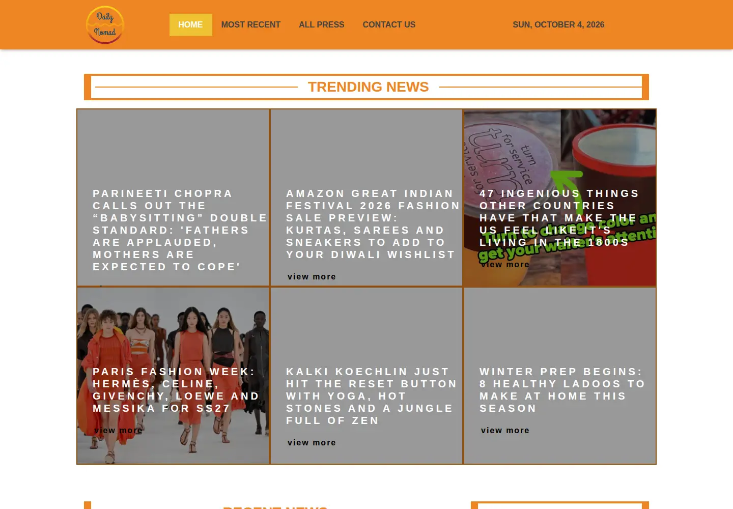 Screenshot of daily-nomad.com