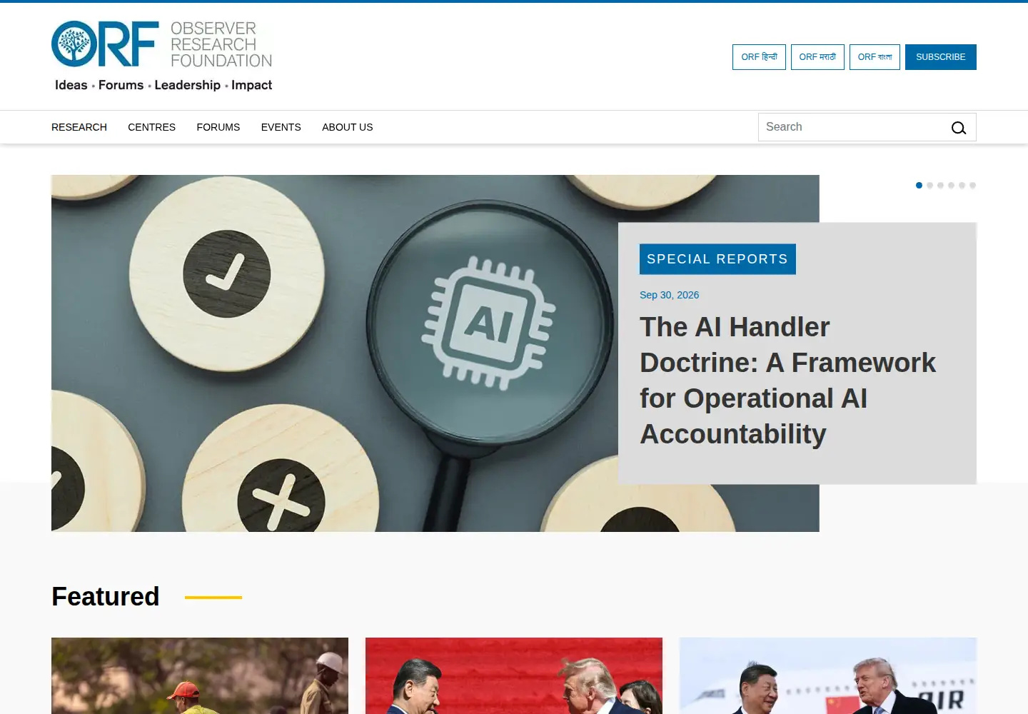 Screenshot of orfonline.org