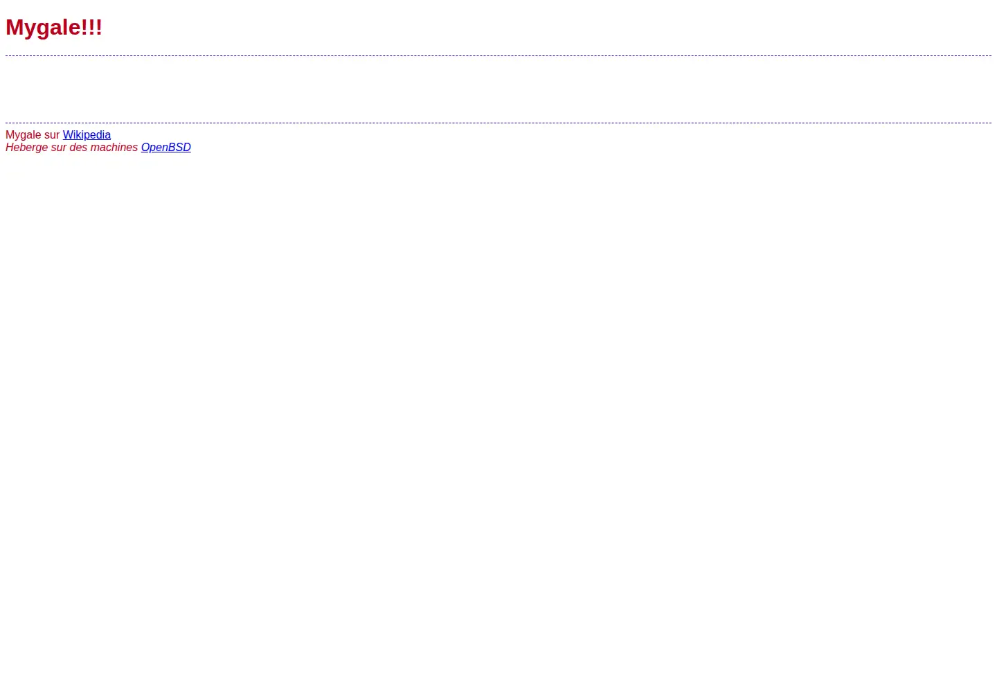Screenshot of mygale.org