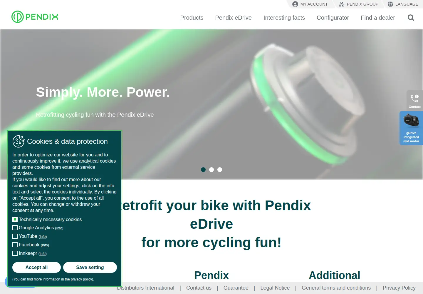 Screenshot of pendix.com