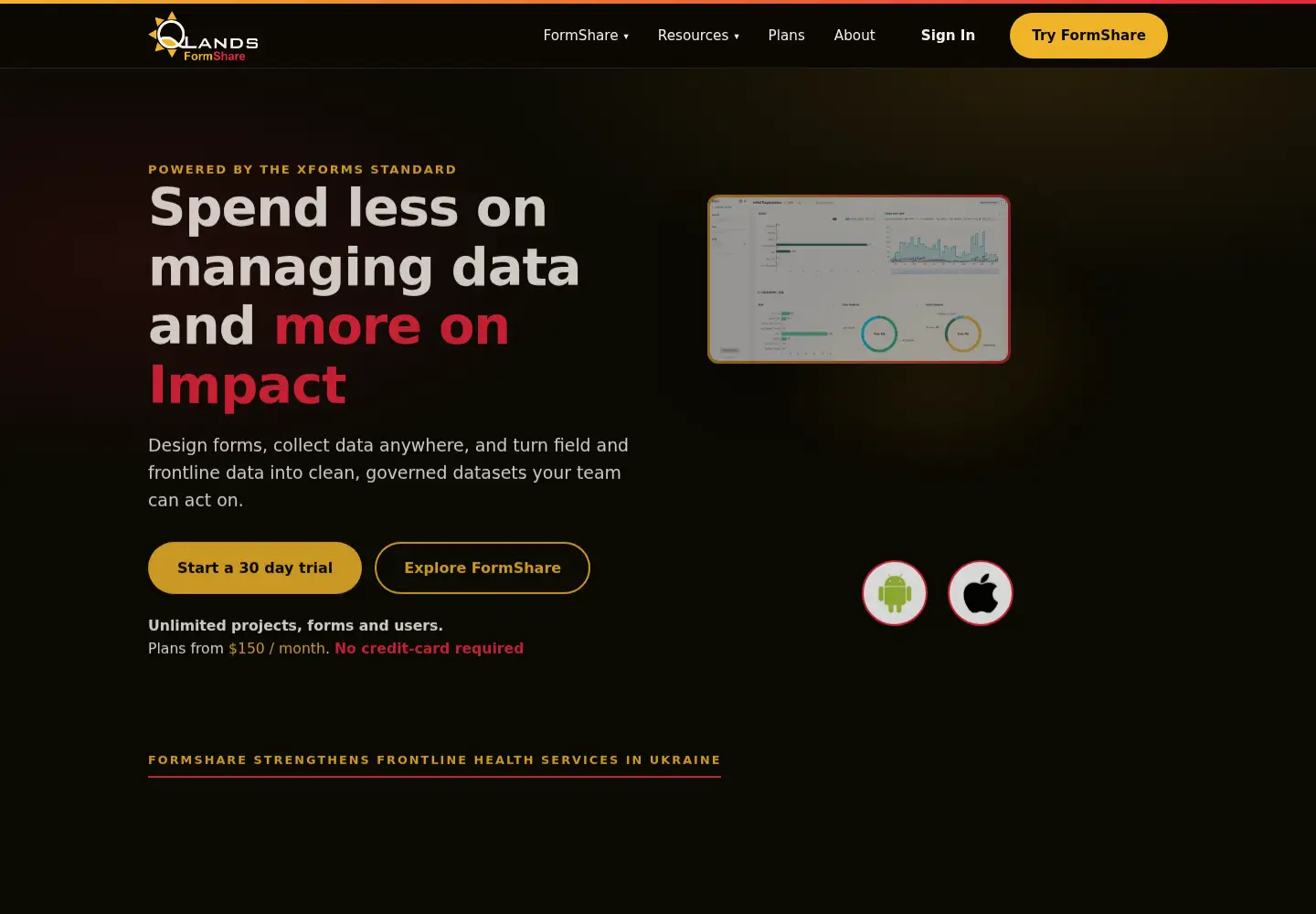 Screenshot of qlands.com