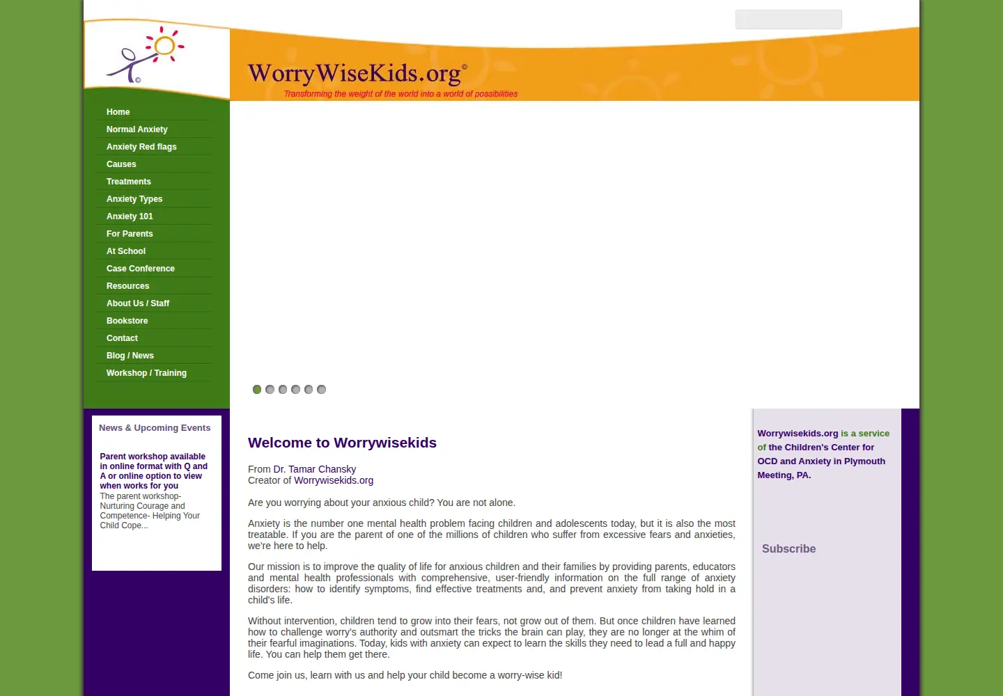 Screenshot of worrywisekids.org