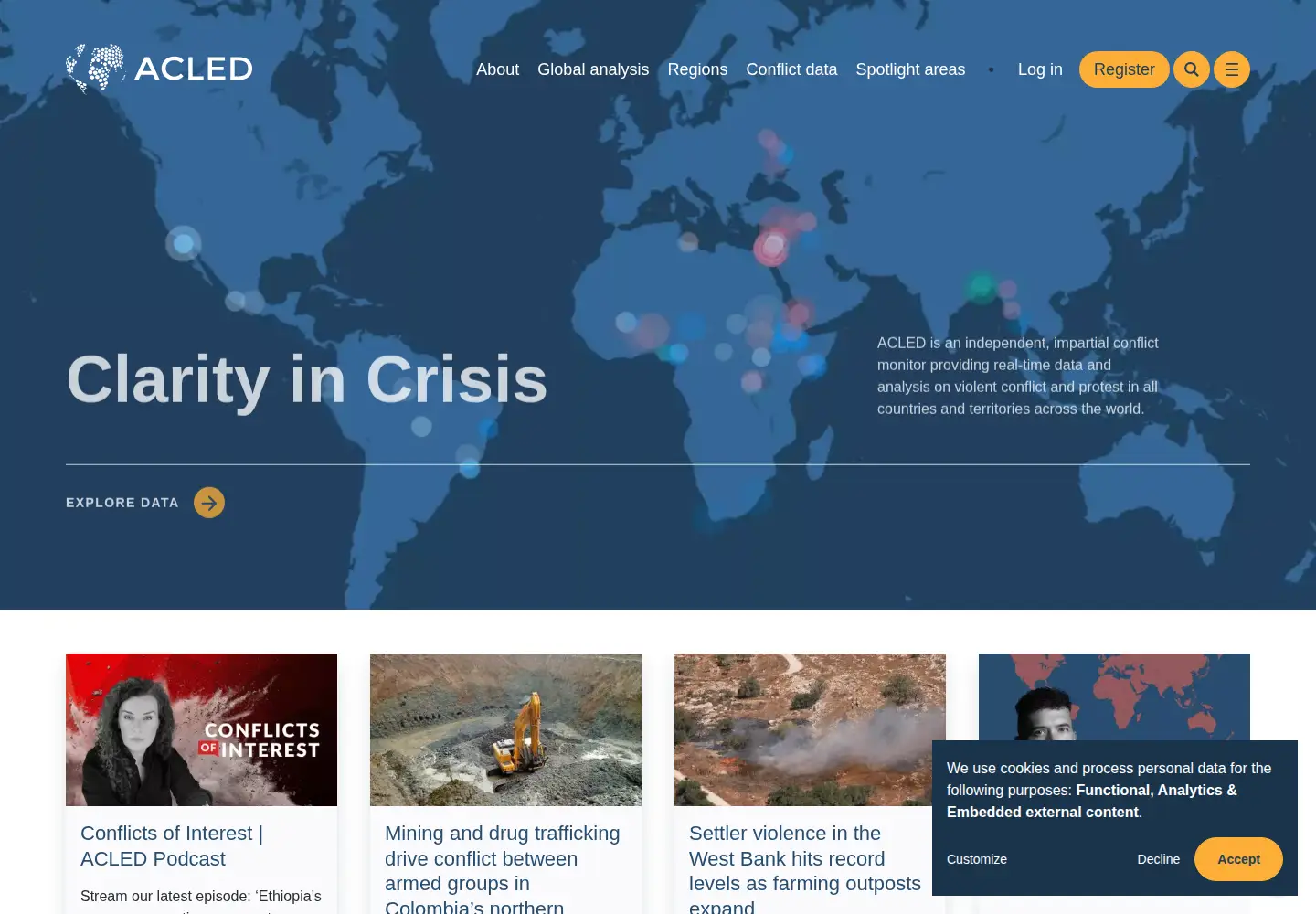Screenshot of acleddata.com