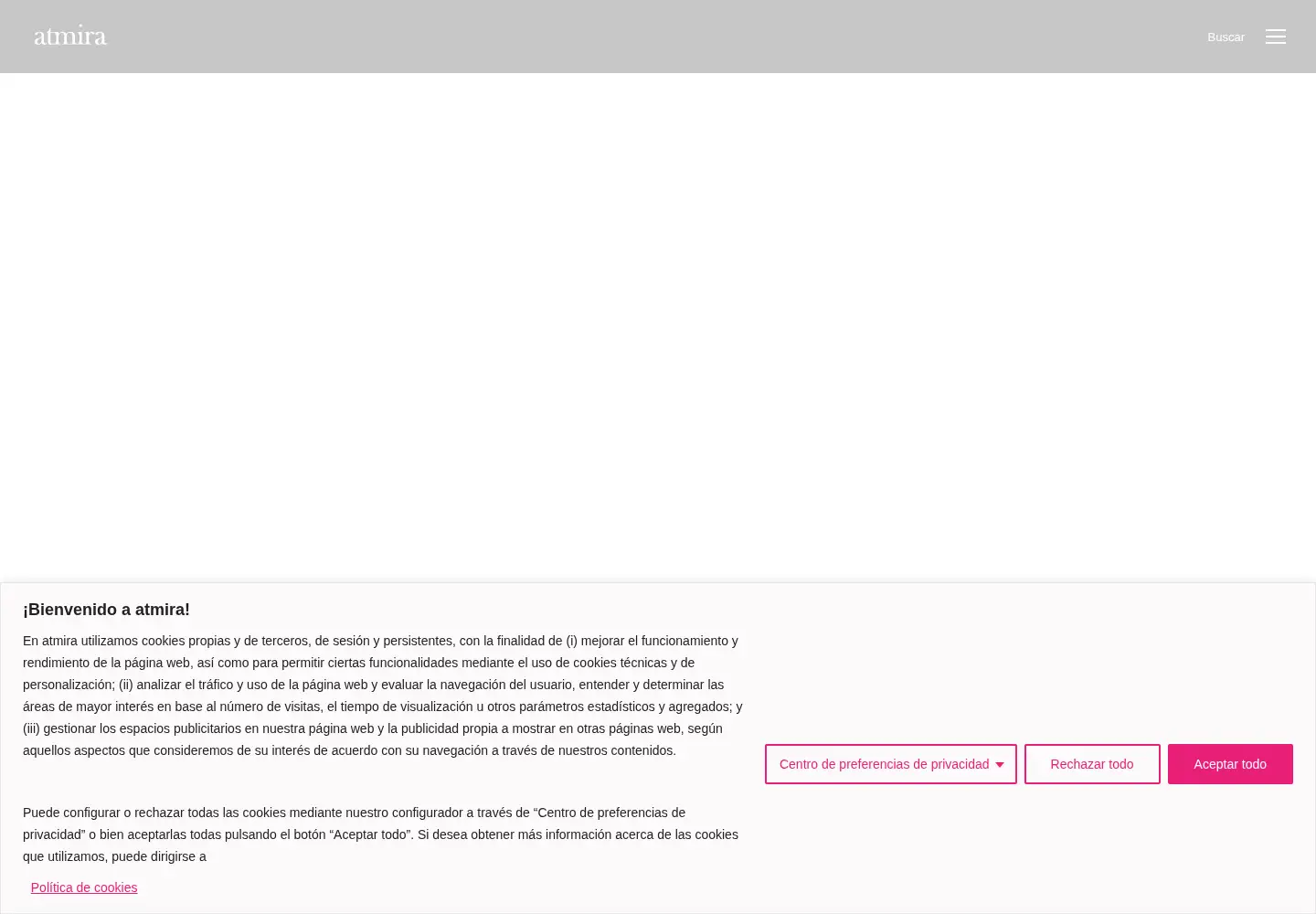 Screenshot of atmira.com