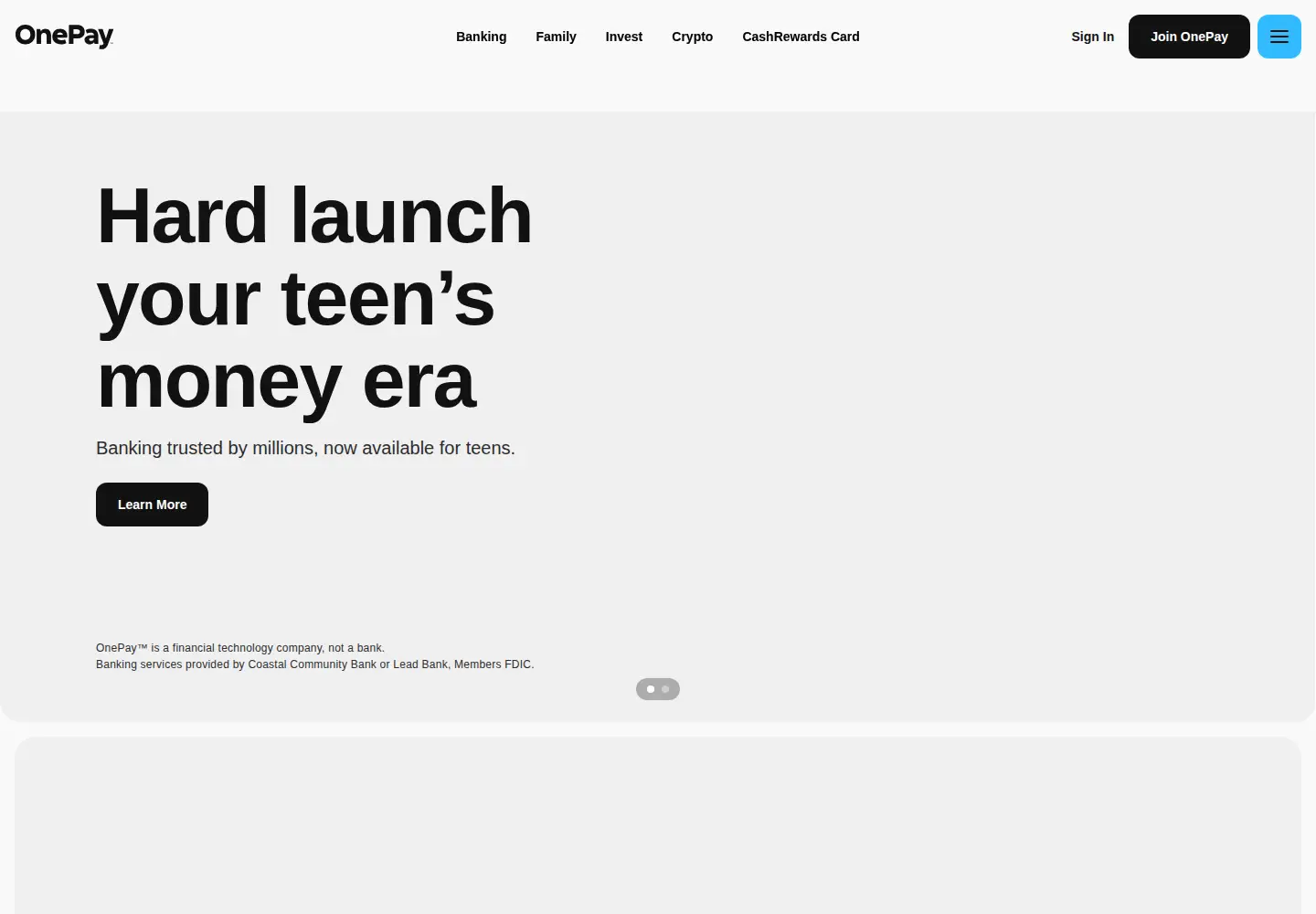 Screenshot of onefinance.com