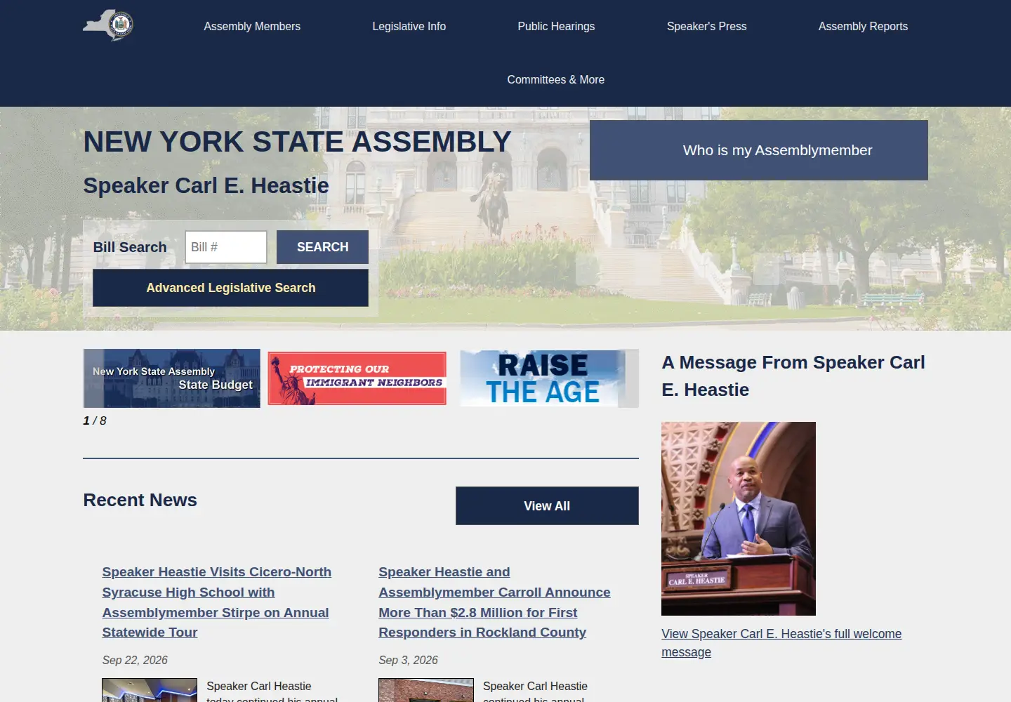 Screenshot of nyassembly.gov